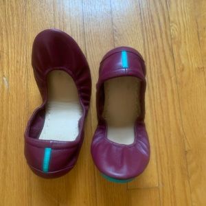 Burgundy Tieks. Worn only a few times, excellent condition